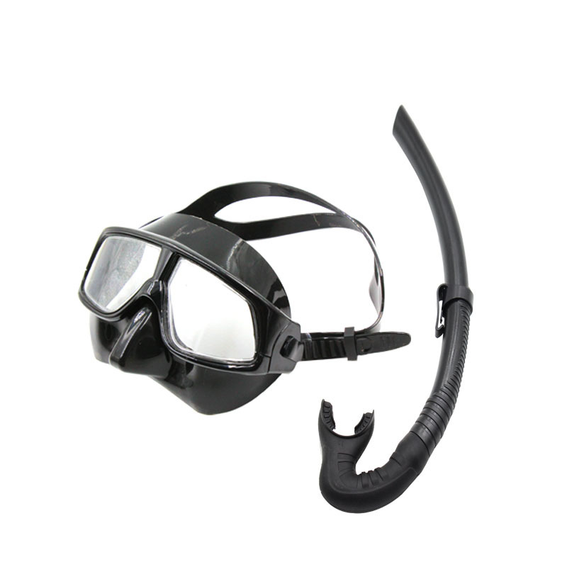 Dive mirror free submersible silicone breathing tube set wet diving breathing tube HD anti-fog snorkeling diving mask
